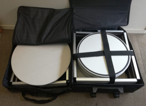 display stand round collapsible