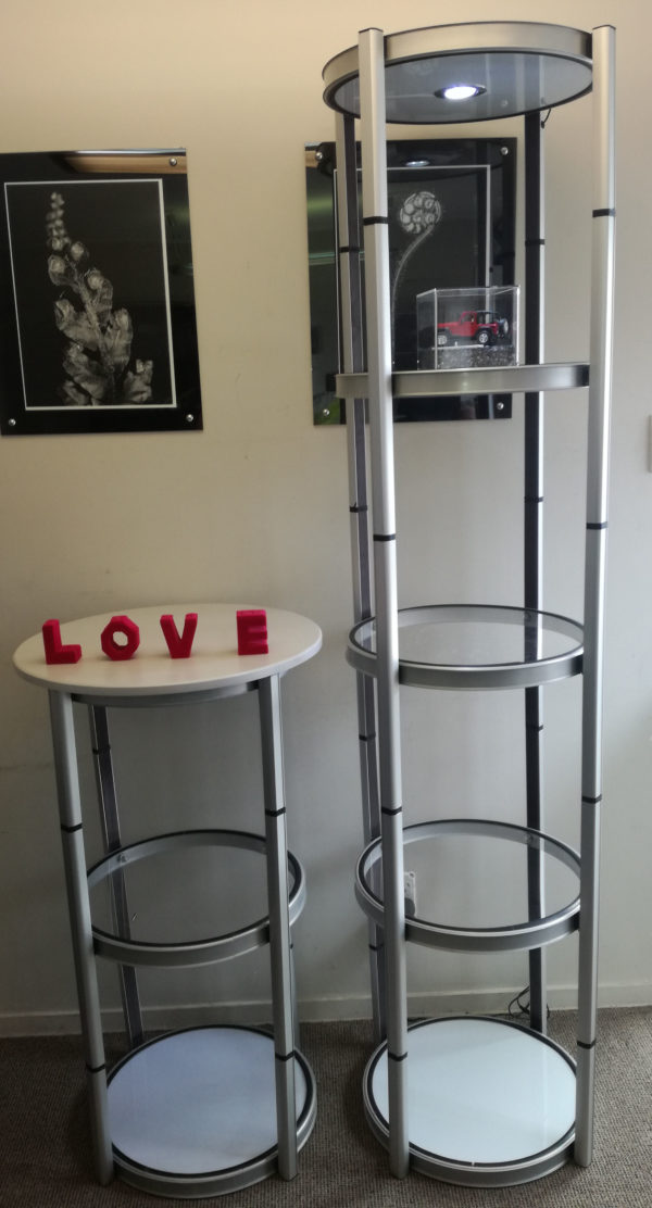 display stand round collapsible