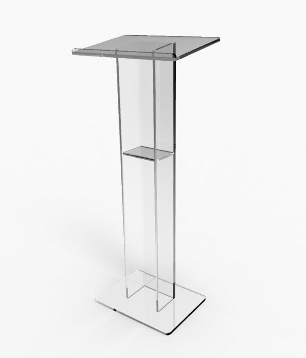 Simple Acrylic Lectern 1 NZ made - Cambrian Plastics