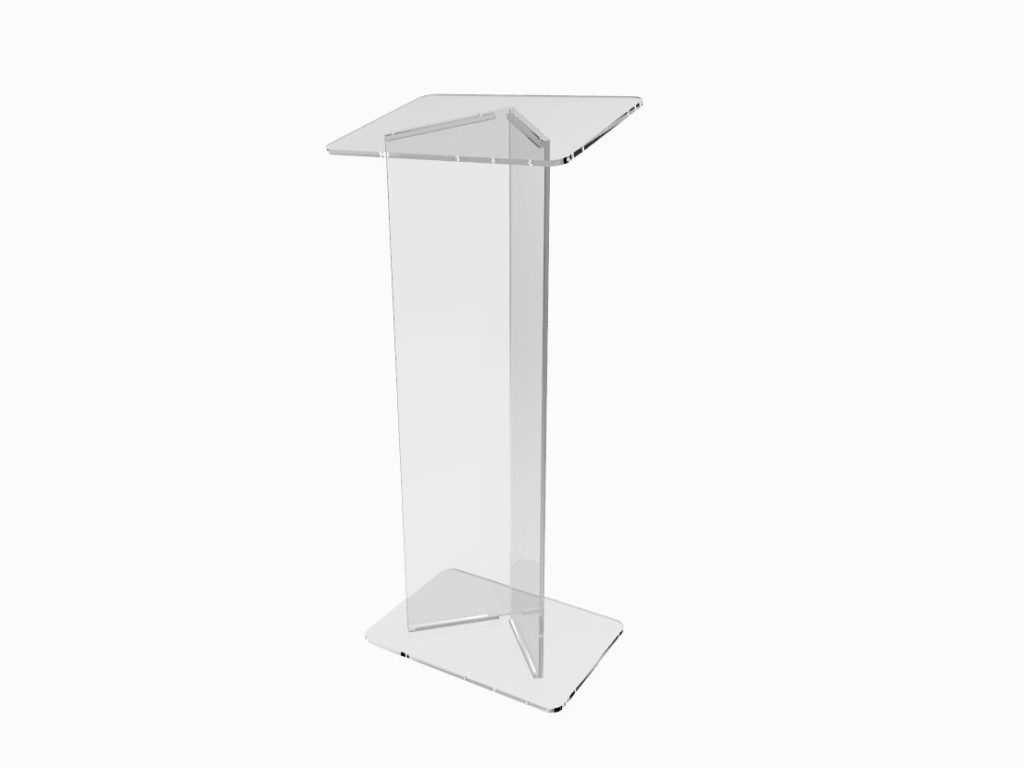 Simple Acrylic Lectern 2 NZ made - Cambrian Plastics