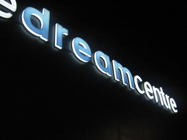 The dream centre 3D sign