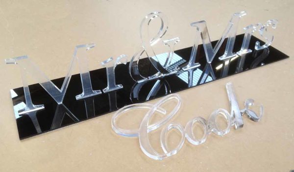 Perspex Wedding Table Names