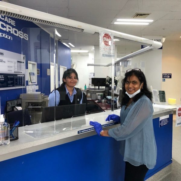 Sneeze Guard Bent 1 Large 1100w 250d 800h - Image 2